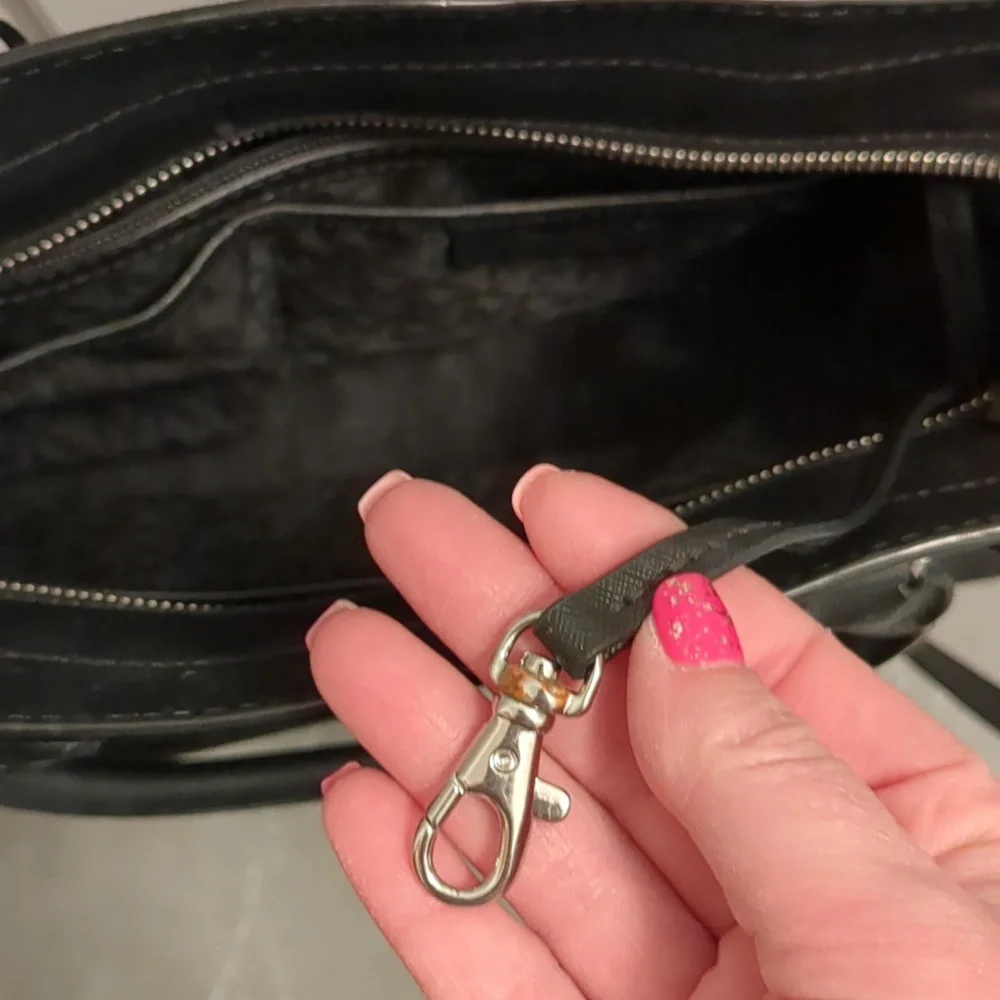 Michael Kors Dillon Satchel Purse in black With Silver Hardware
